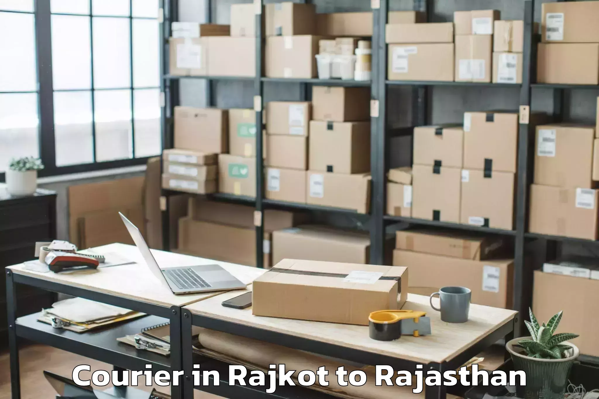 Leading Rajkot to Malpura Courier Provider